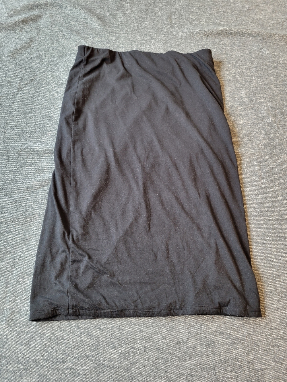 Classic Black Stretch Pencil Skirt